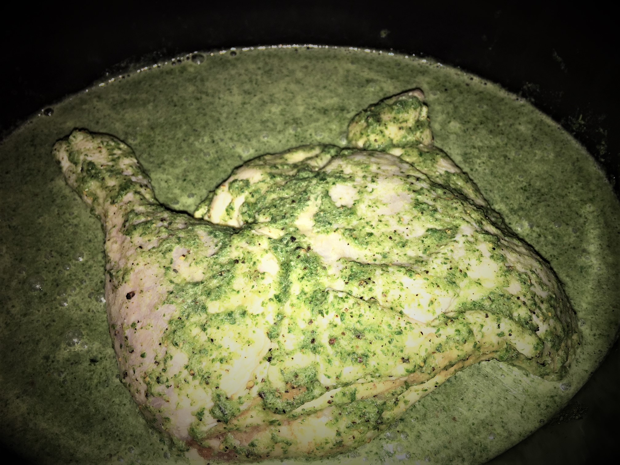 Recipe Herbed Chicken Thigh for One in the Crockpot